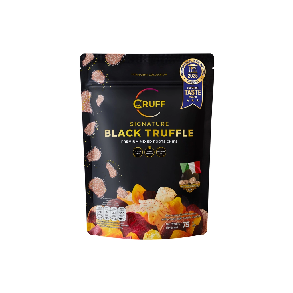 CRUFF Black Truffle Premium Mixed Root Chips 75g
