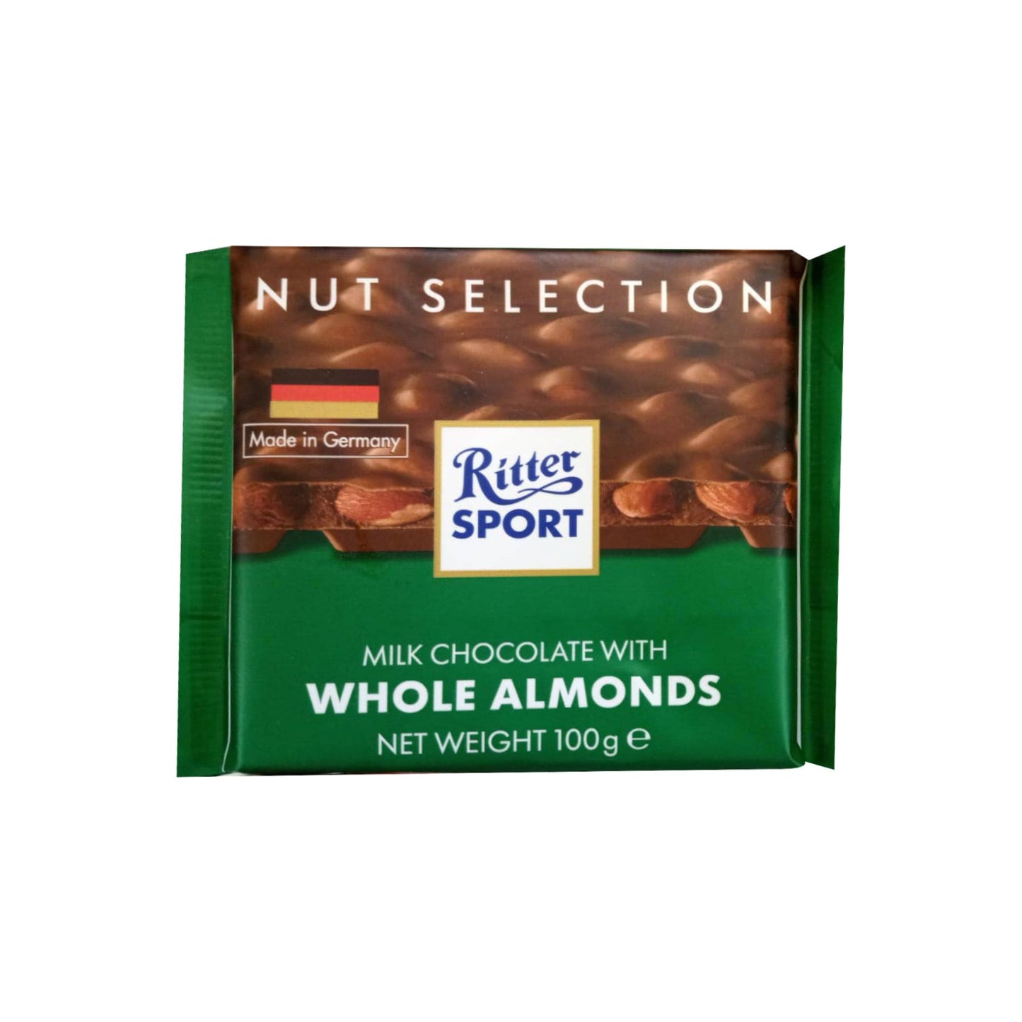 RITTER SPORT Milk Chocolate with Whole Almonds 100g